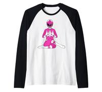 Power Rangers Yoga Pink Camiseta Manga Raglan