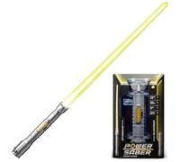 POWER SABER - Amarillo - Sable Láser para Niños y adultos a Partir de 6 Años - Extensible y Retráctil - Juguete Láser Luminoso Realista y Seguro - 30cm/Desplegado 89 cm