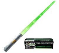 POWER SABER - Verde - Sable Láser para Niños y adultos a Partir de 6 Años - Extensible y Retráctil - Juguete Láser Luminoso Realista y Seguro - 30cm/Desplegado 89 cm