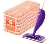 Power Scrubbing - Almohadillas para fregona Swiffer Wet Jet, reutilizables, lavables, microfibra, paquete de 6