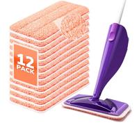 Power Scrubbing - Almohadillas reutilizables para fregonas Swiffer WetJet (paquete de 12), recambios Wet Jet, almohadillas de microfibra lavables para limpieza de suelos, uso en seco y húmedo