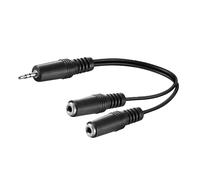 Power Star CAB-Y-AUD-J-2P - Cable de conector Jack para 3.5mm, negro
