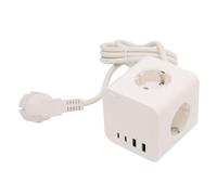 Power Strip Cube, Regleta de Escritorio 7 en 1 de 25W con 3 Tomas de CA, 4 Puertos USB y Cable de Extensión de 10 Pies, Estación de Carga de Escritorio Portátil con Múltiples Tomas