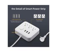 Power Strip with USB ,Travel Power Strip,1.2M Surge Protector Desktop Charging Station Small Portable Extension US