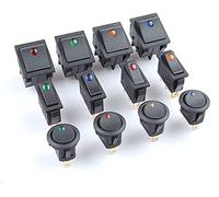 Power switch,rocker switch,Rocker Toggle Switch, Rocker Switch 4 PCS,3/4 Pin,Mini Rocker Switch Button,ON-Off, 6/10/16/30A 250V Copper feet/Silver Contacts,Electrical Equipment with Lighting