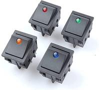 Power switch,rocker switch,Rocker Toggle Switch, Rocker Switch 4 PCS,3/4 Pin,Mini Rocker Switch Button,ON-Off, 6/10/16/30A 250V Copper feet/Silver Contacts,Electrical Equipment with Lighting