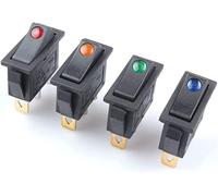 Power switch,rocker switch,Rocker Toggle Switch, Rocker Switch 4 PCS,3/4 Pin,Mini Rocker Switch Button,ON-Off, 6/10/16/30A 250V Copper feet/Silver Contacts,Electrical Equipment with Lighting
