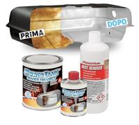 POWER TANK BLANCO CERAMICO - Tratamiento Tanque Deposito Auto (50/55 Litros) Kit Grande Big 1,3 kg para Interior de Tanques de Gasolina y Diésel Elimina Óxido Repara Protege Tanques Oxidados de Motos
