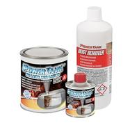 Power Tank Blanco CERAMICO - Tratamiento Tanque Deposito Moto (20/25 LT) Kit Mediano 700 g para Interior Tanque Elimina Óxido Repara Protege Tanques Oxidados de Autos Vespa Época con Antioxidante