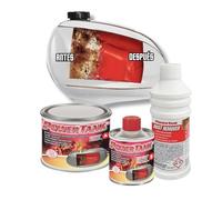 POWER TANK - Tratamiento Tanque Moto Deposito (8/10 Litros) Kit Pequeño Small 350 g para Interior de Tanques Elimina Óxido Repara Protege Tanques Oxidados de Motos Vespa Ciao Ciclomotores de Época