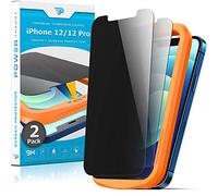 Power Theory Protector de Pantalla de Privacidad para iPhone 12/iPhone 12 Pro [2 piezas] Cristal Templado Ultrafino (0.33mm), Vidrio Ultraresistente (Dureza 9H) con Kit de Instalación anti Burbujas