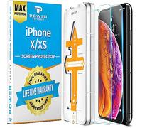 Power Theory Protector Pantalla para iPhone X/XS [2 piezas] Cristal Templado Ultrafino (0.33mm), Vidrio Ultraresistente (Dureza 9H) con Kit de Instalación anti Burbujas
