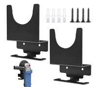 Power Tool Holder - Soporte de montaje en pared - Durable Steel Angle Grinder Rack | Pack Storage Organizer with Fixing Screws, Secure Support for Wrench Cutter Pulisher Garage Shed Equipment