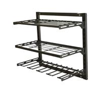 Power Tool Storage, Wall Mount Garage Organizer, Metal Tools Shelf, Tier Drill and Screwdriver Holder, Cordless Charging Rack for Garages, Workshop, Basement, Shed, Utility Room, 42/39/19 pulgadas