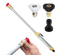 Power Washer Wand - Adjustable Watering Sprayer | Aluminum Alloy Power Wash Wand For Garden Hose With Quick Connector And 3 Nozzles | For Lawn Washing Car Patio Outdoor Cleaning