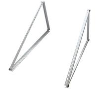 Power Werk - Soporte para panel solar de hasta 118 cm, techo plano, módulo solar PV | ajustable 0-90° | Set | aluminio | material de montaje
