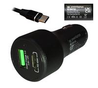 Power4Laptops Adaptador CC Cargador de Coche portátil Compatible con ASUS Chromebook C423NA-BZ0038