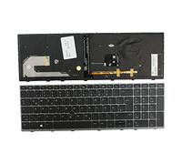Power4Laptops Alemán con Pointer Marco Gris Retroiluminada Negro Teclado de Repuesto para Ordenador portátil Compatible con HP EliteBook 850 G5