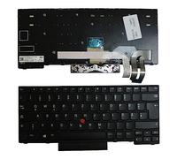 Power4Laptops Alemán con Pointer Marco Negro Negro Teclado de Repuesto para Ordenador portátil Compatible con Lenovo ThinkPad L480