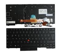 Power4Laptops Alemán con Pointer Marco Negro Retroiluminada Negro Teclado de Repuesto para Ordenador portátil Compatible con Lenovo ThinkPad L490