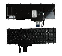 Power4Laptops Alemán con Pointer Negro Teclado de Repuesto para Ordenador portátil Compatible con DELL Latitude E5550