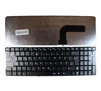 Power4Laptops Alemán Marco Negro Brillante Negro Teclado de Repuesto para Ordenador portátil Compatible con ASUS K52F-B1