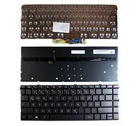 Power4Laptops Alemán Retroiluminada Gris Teclado de Repuesto para Ordenador portátil Compatible con HP Spectre 13-aw0235TU