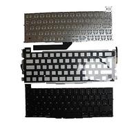 Power4Laptops Alemán Retroiluminada Negro Teclado de Repuesto para Ordenador portátil Compatible con Apple MacBook Pro 16 Inch 2019