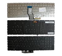 Power4Laptops Alemán Retroiluminada Negro Teclado de Repuesto para Ordenador portátil Compatible con HP Pavilion 15-cc500no