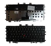 Power4Laptops Francés con Pointer Marco Negro Retroiluminada Negro Teclado de Repuesto para Tablet Compatible con Lenovo ThinkPad Helix 2