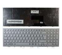Power4Laptops Francés Marco White White Teclado de Repuesto para Ordenador portátil Compatible con Sony Vaio VPCEH1M8E/W