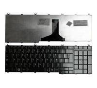 Power4Laptops Francés Negro Brillante Teclado de Repuesto para Ordenador portátil Compatible con Toshiba Satellite C660-19G