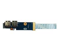 Power4Laptops Placa USB de Repuesto para computadora portátil Compatible con HP Home 15s-du1002TX