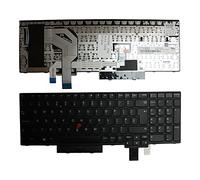 Power4Laptops Reino Unido con Pointer Marco Negro Negro Teclado para Ordenador portátil Compatible con Lenovo 04Y0824