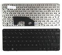 Power4Laptops Reino Unido Marco Negro Negro Teclado de Repuesto para Ordenador portátil Compatible con HP Mini 210-1125TU
