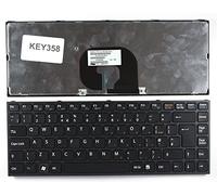 Power4Laptops Reino Unido Marco Negro Negro Teclado de Repuesto para Ordenador portátil Compatible con Sony Vaio VPCY21M1R/P
