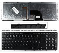 Power4Laptops Reino Unido Marco Negro Retroiluminada Negro Windows 8 Teclado de Repuesto para Ordenador portátil Compatible con Sony Vaio SVE1511T1RB