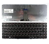 Power4Laptops Reino Unido Marco Rosa Negro Teclado para Ordenador portátil Compatible con Lenovo 25-011949