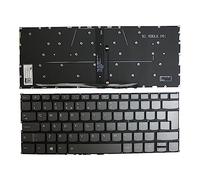 Power4Laptops Reino Unido Retroiluminada Gris Teclado de Repuesto para Ordenador portátil Compatible con Lenovo Yoga 730-15IWL