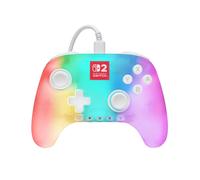 PowerA Advantage Wired Controller for Nintendo Switch 2 with Lumectra - White, Officially Licensed, RGB Lighting, Hall Effects, Mappable Buttons, C Button, Pro Controller