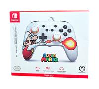 PowerA Mejorado Wired Controlador - Fireball Mario - Nintendo Conmutador - Nuevo