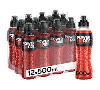 Powerade Blood Orange, Bebida Isotónica Sin Gluten, Pack 12 x 500 ml | Refrescante e hidratante con vitamina B6 y electrolitos, sabor naranja, entrenamiento y recuperación