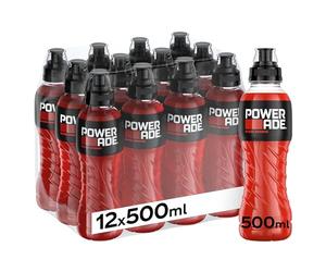 Powerade Blood Orange, Bebida Isotónica Sin Gluten, Pack 12 x 500 ml | Refrescante e hidratante con vitamina B6 y electrolitos, sabor naranja, entrenamiento y recuperación