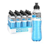 Powerade ION4 Mountain Blast Zero Sugar - Botella de bebida deportiva (12 x 600 ml)