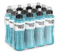 Powerade Mountain Blast Zero Sport Drink - 12 botellas de 500 ml, bebida isotónica, pocas calorías, botella PET 100% reciclable con tapón deportivo, solución de carbohidratos y electrolitos