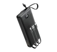 Powerbank 20000mAh USB C con 5 salidas y 2 entradas VEEKTOMX Powerbank con cables integrados Batería externa para teléfono móvil Compatible con iPad, iPhone16/15, Samsung, Google Pixel etc.