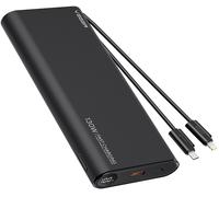 PowerBank 25000mAh 2x USB-C / USB-A / Lightning con cable USB-C (Negro) - VEGER