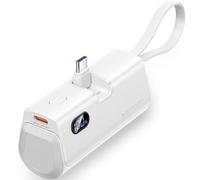 Powerbank 4800mAh Vention FHQW0/ 22.5W/ Blanca/ Incluye Cable USB Tipo-C y Lightning
