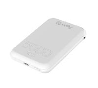 Celly MAGPB5000EVOWH batería externa 5000 mAh Cargador inalámbrico Blanco