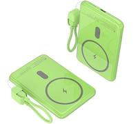 Powerbank 5000mAh Leotec LEPOWW20W5G- 20W- Wireless- Verde- Incluye Cable USB Tipo-C